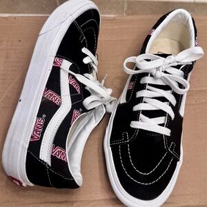 Vans Black and White Logo Sneakers